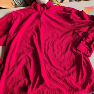 ButterFleece Mens Red Quarter Zip Pullover Fleece Mock Neck Sweater Top